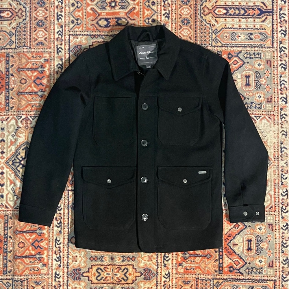 EDDIE BAUER Wool Jacket // Black Field Jacket